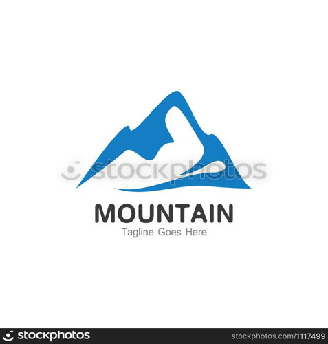 Mountain logo template, outdoor design vector illustration