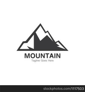 Mountain logo template, outdoor design vector illustration