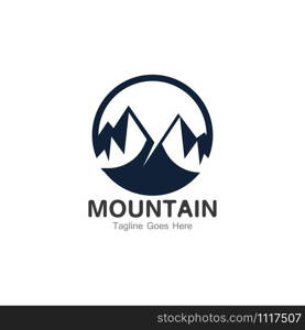 Mountain logo template, outdoor design vector illustration