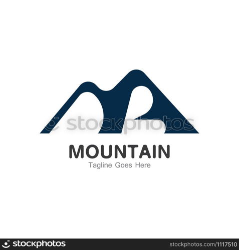 Mountain logo template, outdoor design vector illustration