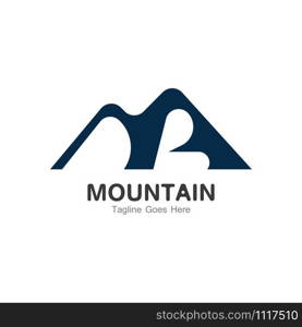 Mountain logo template, outdoor design vector illustration