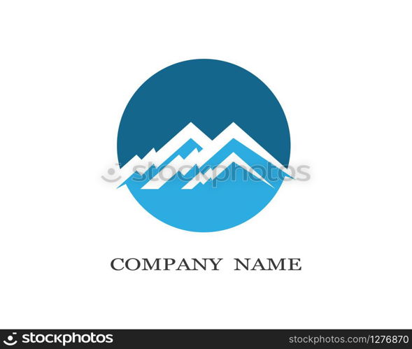 Mountain logo template vector icon illustration design