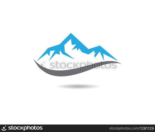 Mountain logo template vector icon illustration design