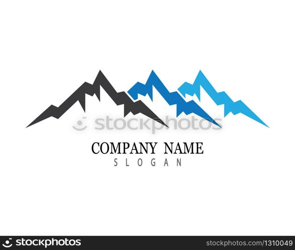 Mountain logo template vector icon illustration design