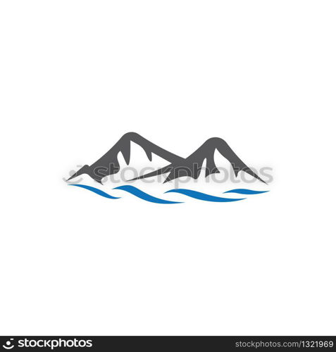 Mountain logo template vector icon illustration design