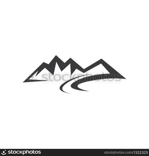 Mountain logo template vector icon illustration design