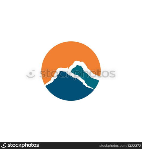 Mountain logo template vector icon illustration design