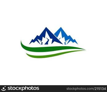 Mountain logo template vector icon illustration design