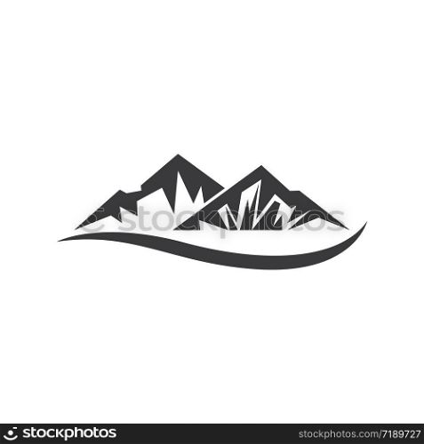 Mountain logo template vector icon illustration design