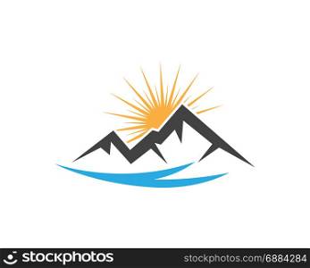 Mountain Logo Template Vector illustration. High Mountain icon Logo Business Template Vector