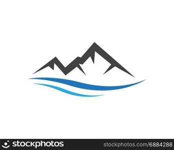 Mountain Logo Template Vector illustration. High Mountain icon Logo Business Template Vector