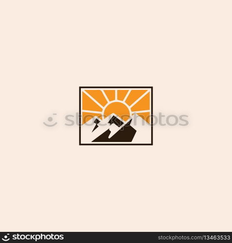 mountain logo vector