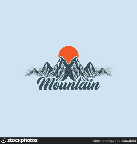 mountain logo vector