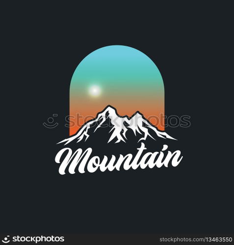 mountain logo vector