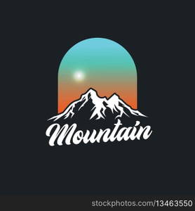 mountain logo vector