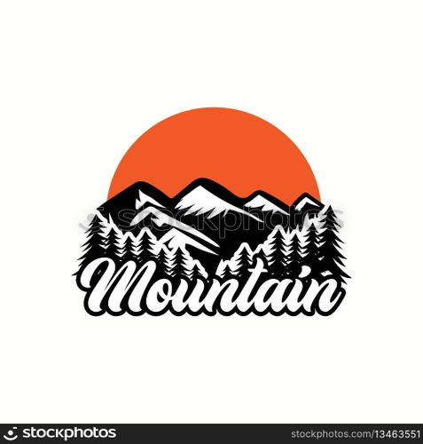 mountain logo vector