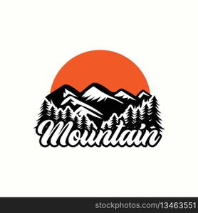 mountain logo vector