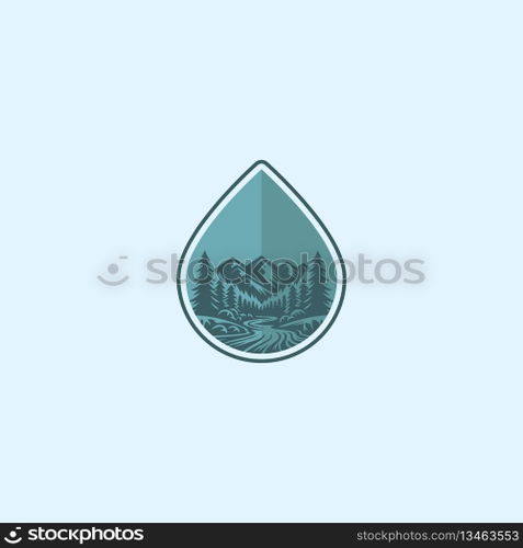 mountain logo vector