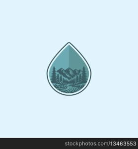 mountain logo vector