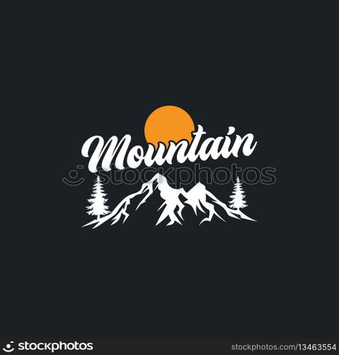 mountain logo vector