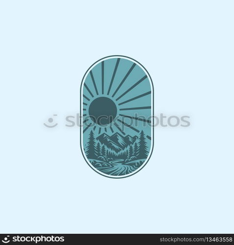 mountain logo vector