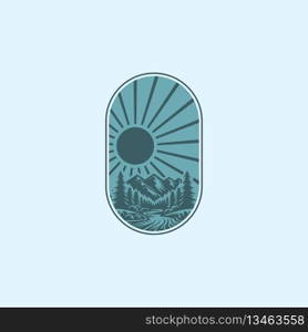 mountain logo vector