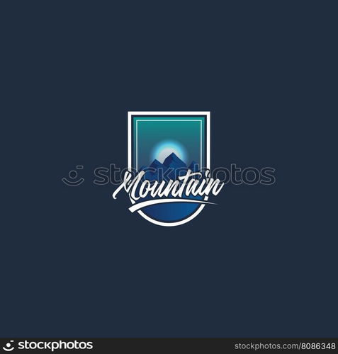 mountain logo vector