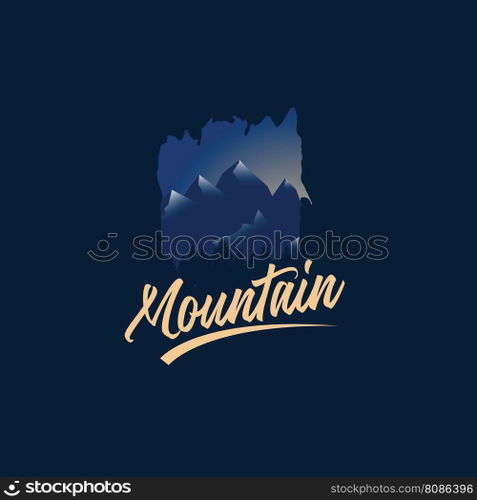 mountain logo vector
