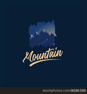 mountain logo vector