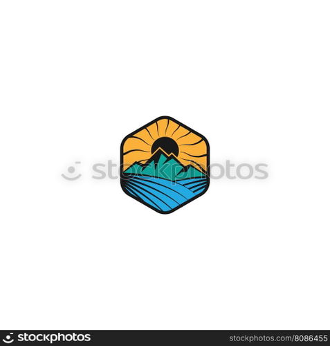 mountain logo vector