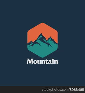 mountain logo vector