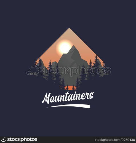 mountain logo vector