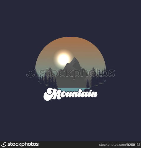 mountain logo vector