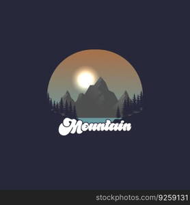 mountain logo vector
