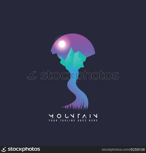 mountain logo vector