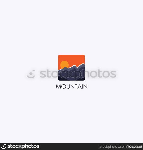 mountain logo vector
