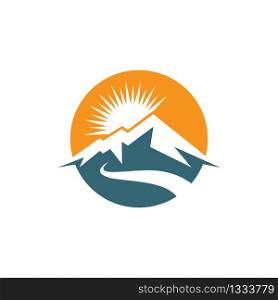 Mountain logo vector icon illustration design