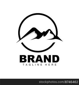 Mountain Logo, Vector Mountain Climbing, Adventure, Design For Climbing, Climbing Equipment, And Brand With Mountain Logo