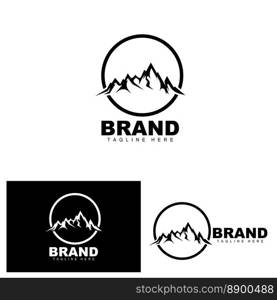 Mountain Logo, Vector Mountain Climbing, Adventure, Design For Climbing, Climbing Equipment, And Brand With Mountain Logo