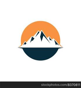 Mountain logo vector. Snow mountain illustrations design. 