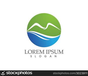Mountain nature landscape logo and symbols icons template