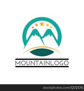 Mountain nature landscape logo and symbols icons template design Vector