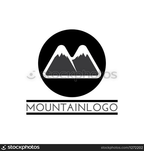 Mountain nature landscape logo and symbols icons template design Vector