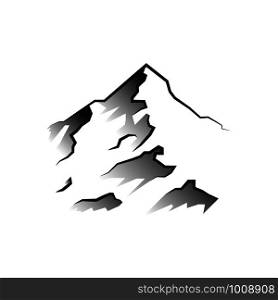 mountain on a white background vector flat illustration. mountain on white background vector flat illustration