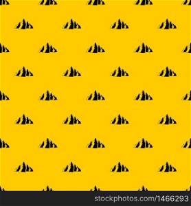 Mountain pattern seamless vector repeat geometric yellow for any design. Mountain pattern vector