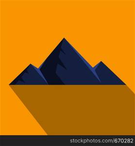 Mountain peak icon. Flat illustration of mountain peak vector icon for web. Mountain peak icon, flat style.