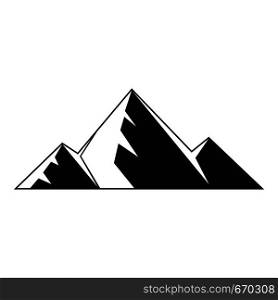 Mountain peak icon. Simple illustration of mountain peak vector icon for web. Mountain peak icon, simple style.