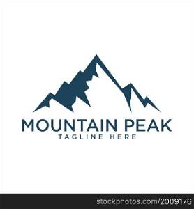 mountain - peak logo vector design template in white background