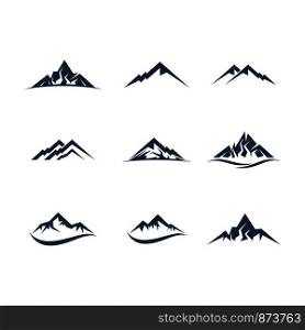 Mountain set vector icon illustration design