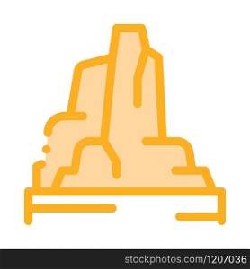 Mountain Skyscrapers Icon Vector. Outline Mountain Skyscrapers Sign. Isolated Contour Symbol Illustration. Mountain Skyscrapers Icon Vector Outline Illustration